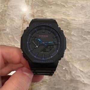 Casio G-Shock Black with Blue Highlights
